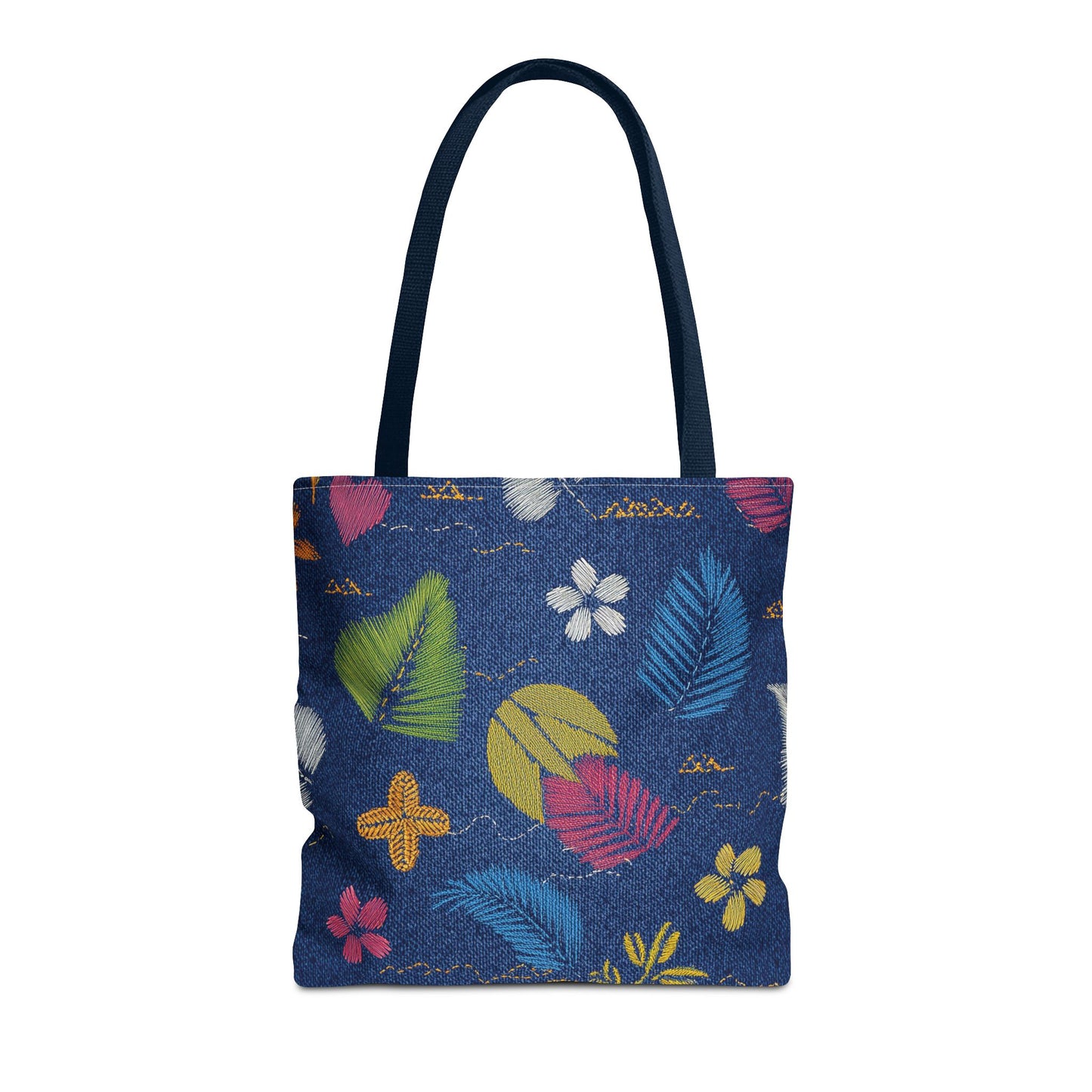 Denim Fabric Imitation Print Unisex Canvas Bag Poly Spun 3 Sizes Tote Bag 182-10