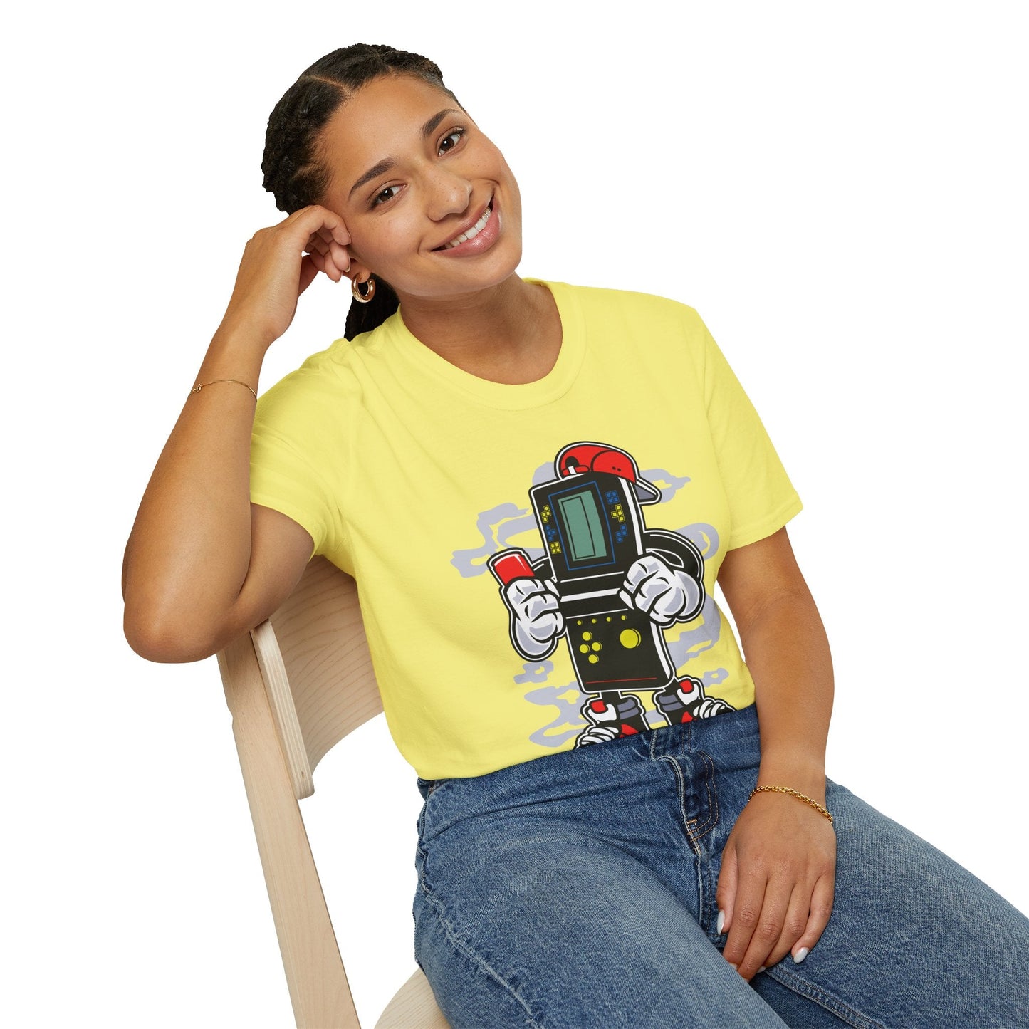 Cartoon T Shirt Animation Funny Unisex Softstyle 100 Percent Ring Spun Cotton Tee