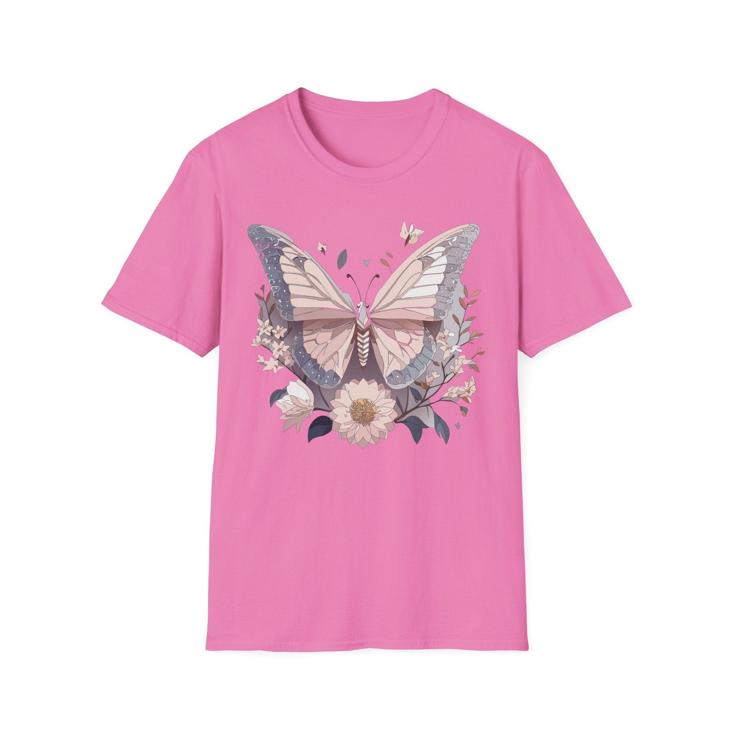 Butterfly Shirt Unisex Gildan Softstyle 64000 Monarch Butterfly Tee 100 Percent Ring Spun Cotton