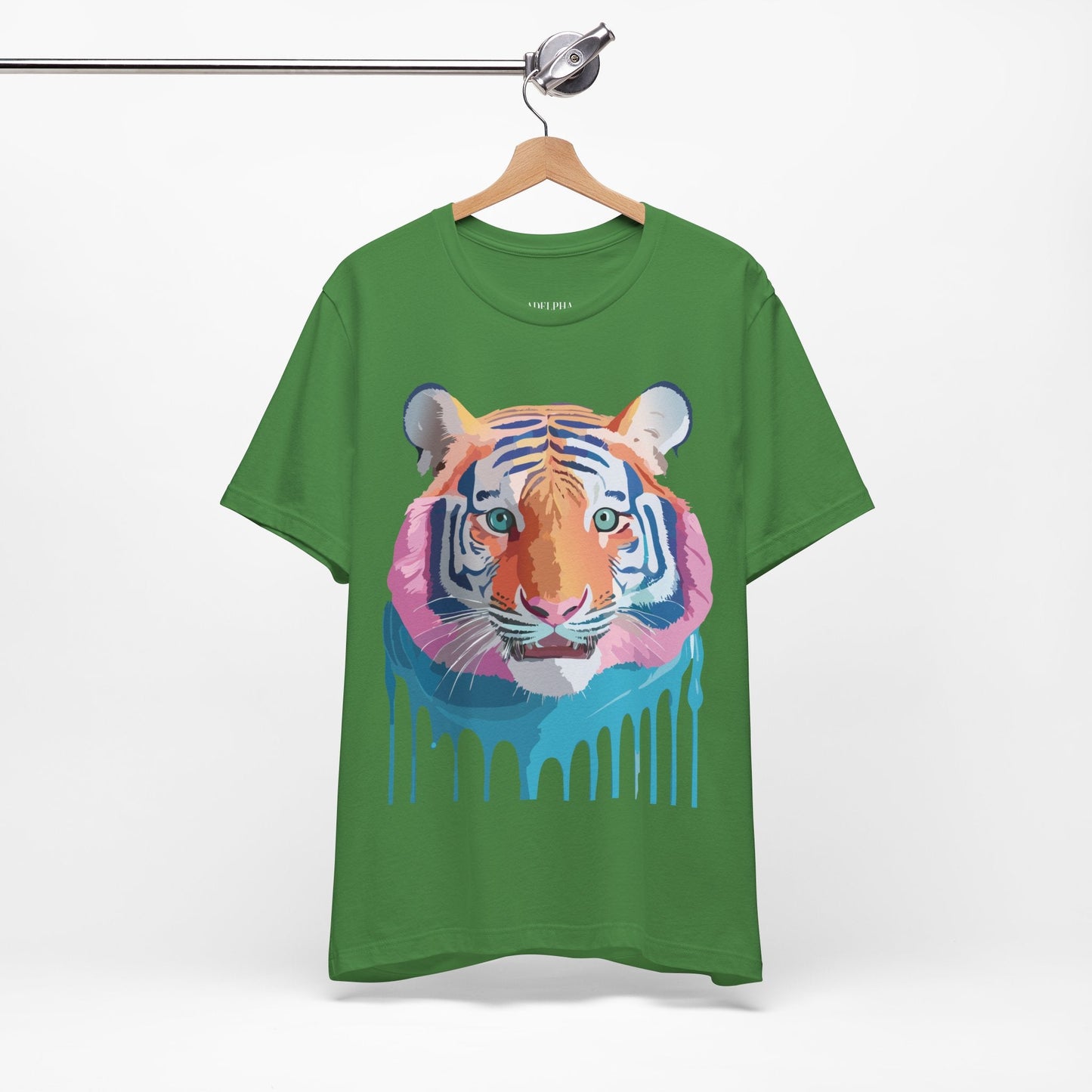 Tiger Graphic Unisex 100 Cotton Vintage Art with Animal Tee 17