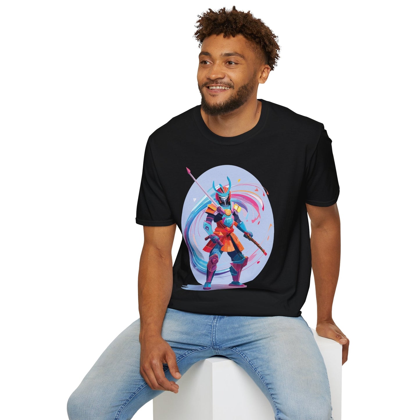 Samurai Shirt Unisex Gildan Softstyle Tee 100 Percent Ring Spun Cotton Samurai Design