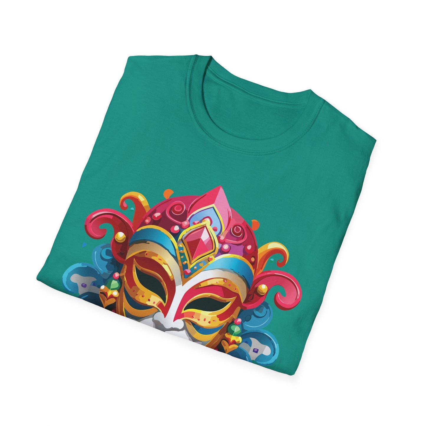 Mask Tee Shirt Unisex Masquerade Tees Softstyle 64000 100 Percent Cotton Lightweight Breathable