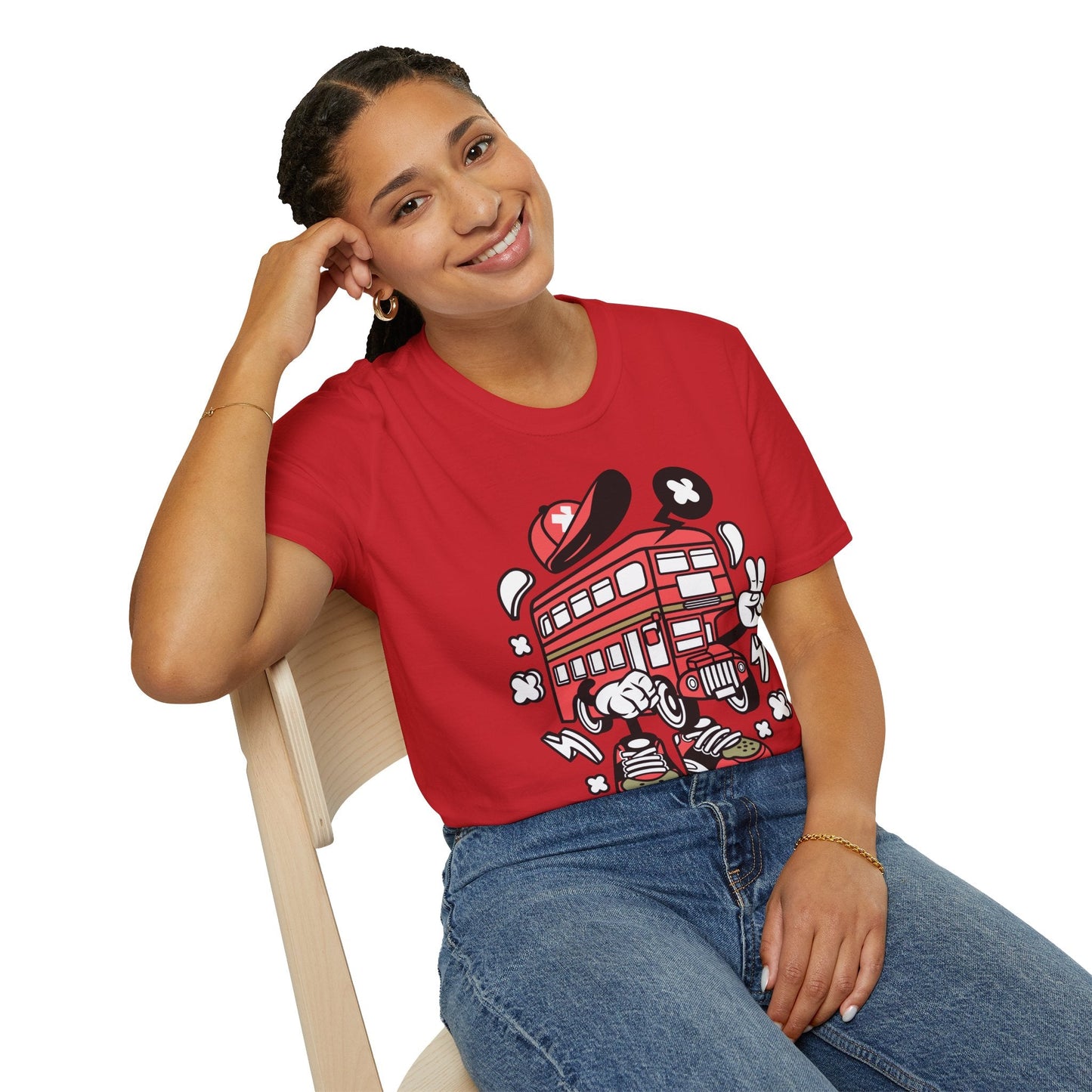 Cartoon Animation T Shirt Funny Tee Unisex Gildan Softstyle 64000 100 Percent Ring Spun Cotton