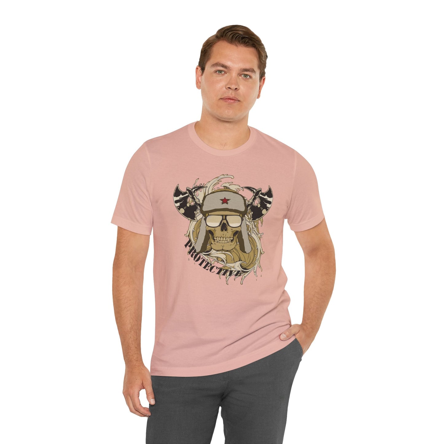 Viking Skull Graphic with Horned Helmet T-Shirt Captain Design Tee Art-41