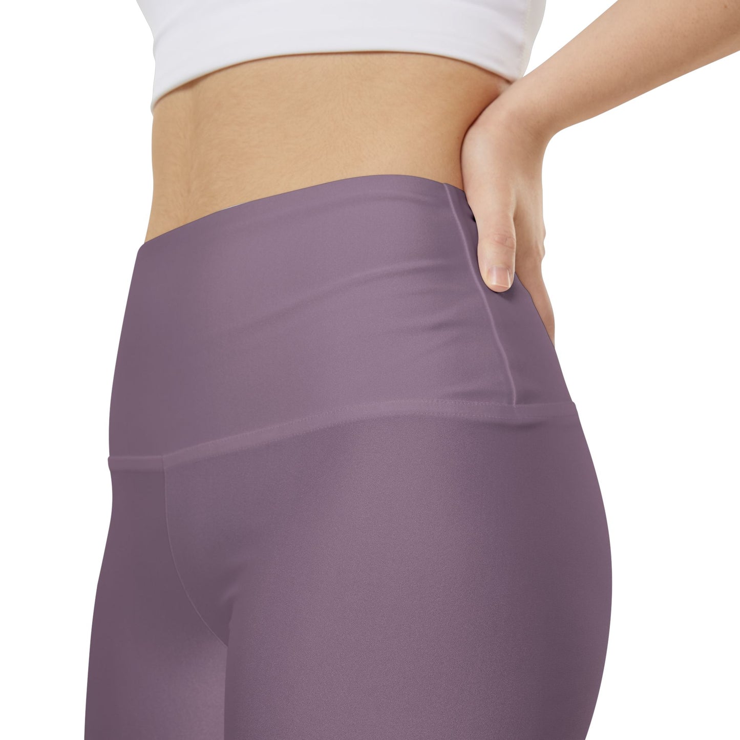 Dusty Mauve High-Waist Women's Workout Shorts — Comfortable Biker Gym Shorts