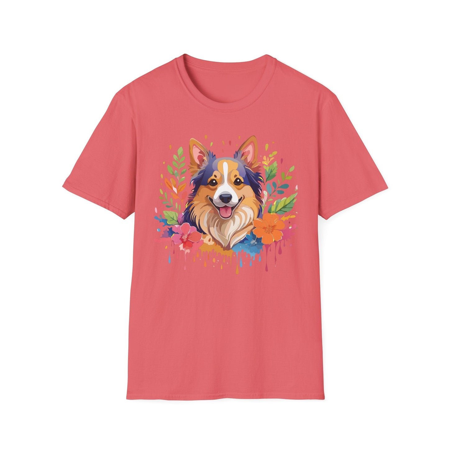 Dog Shirt Unisex Animal Tee Softstyle Gildan 64000 Cotton Tee
