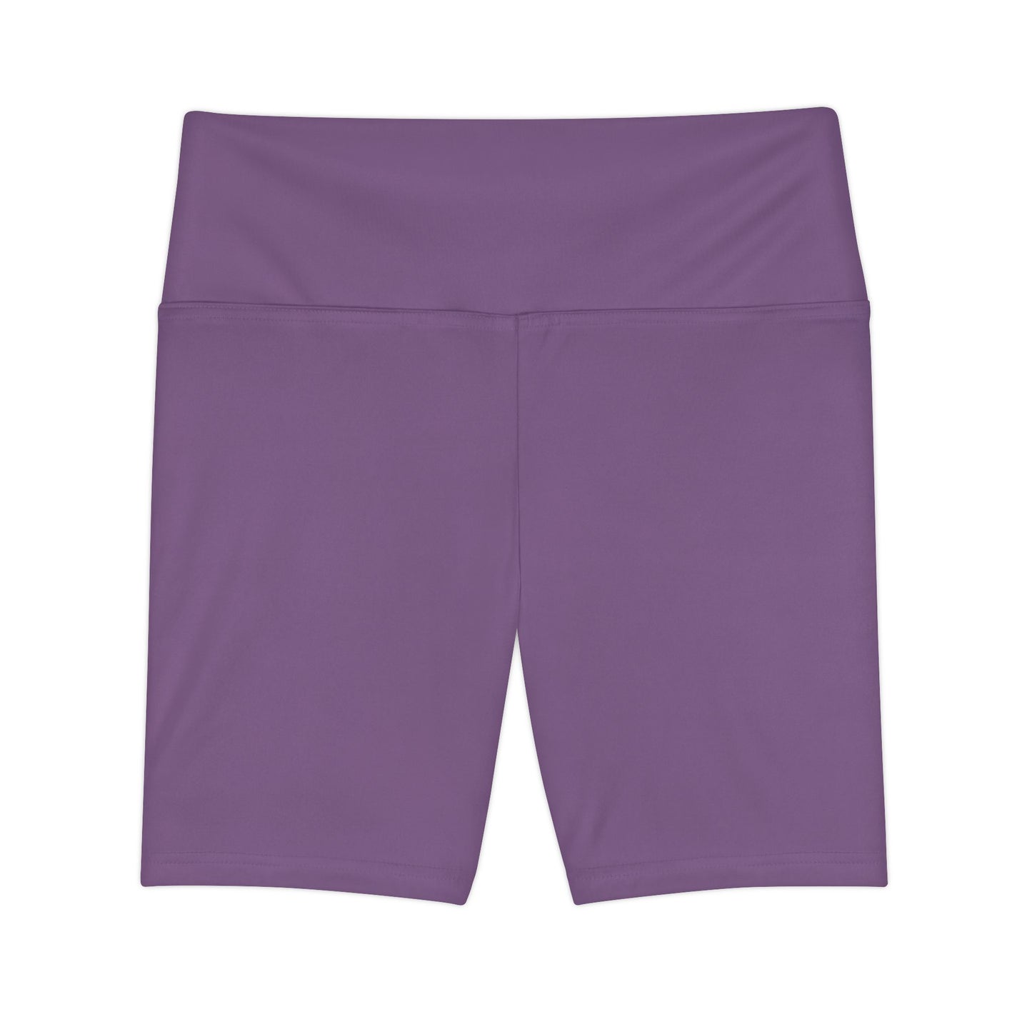 Dusty Lavender Women's Workout Shorts — High-Waisted Purple Active Bike Shorts