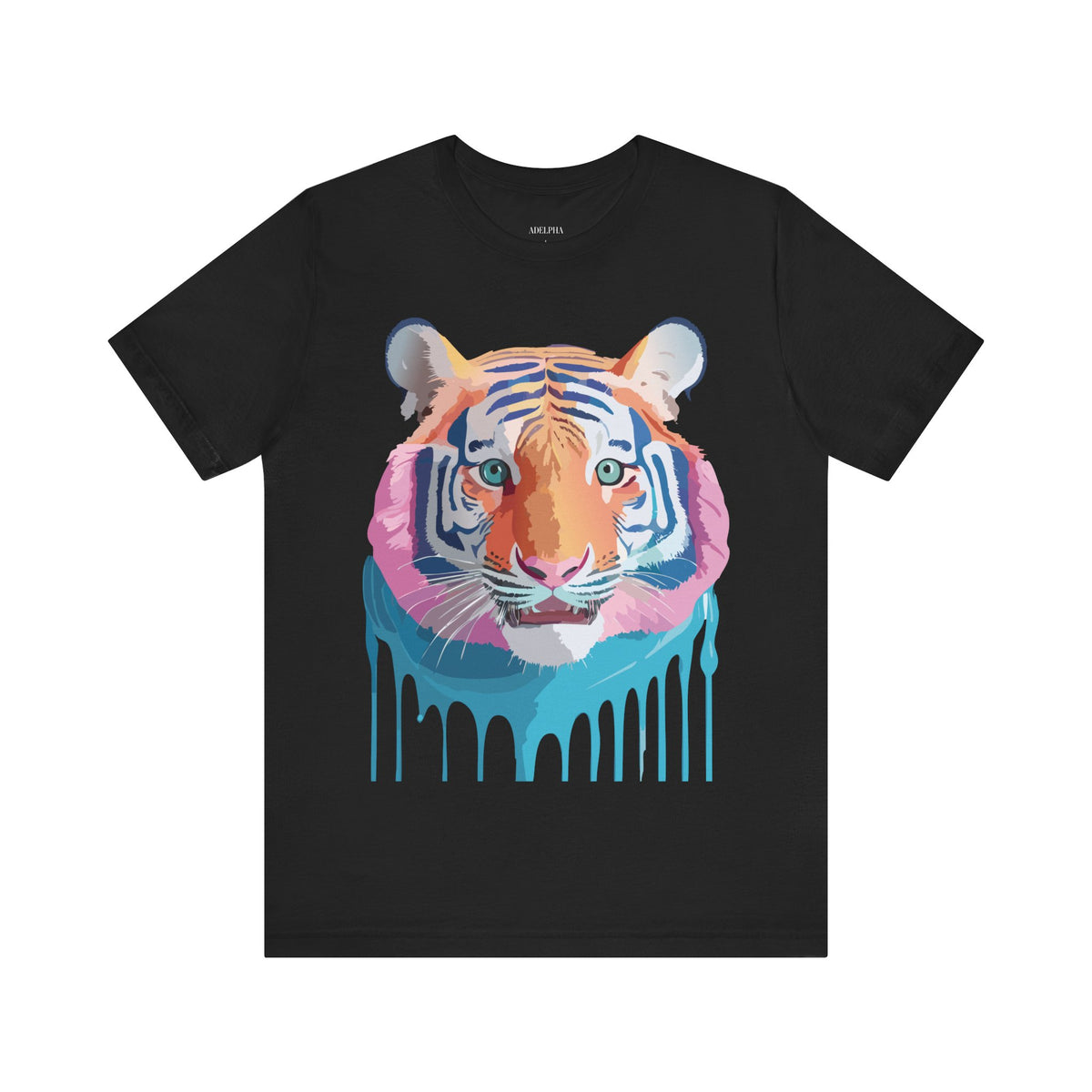 Tiger Graphic Unisex Cotton Bella+Canvas Tee with Art Animal Design e61