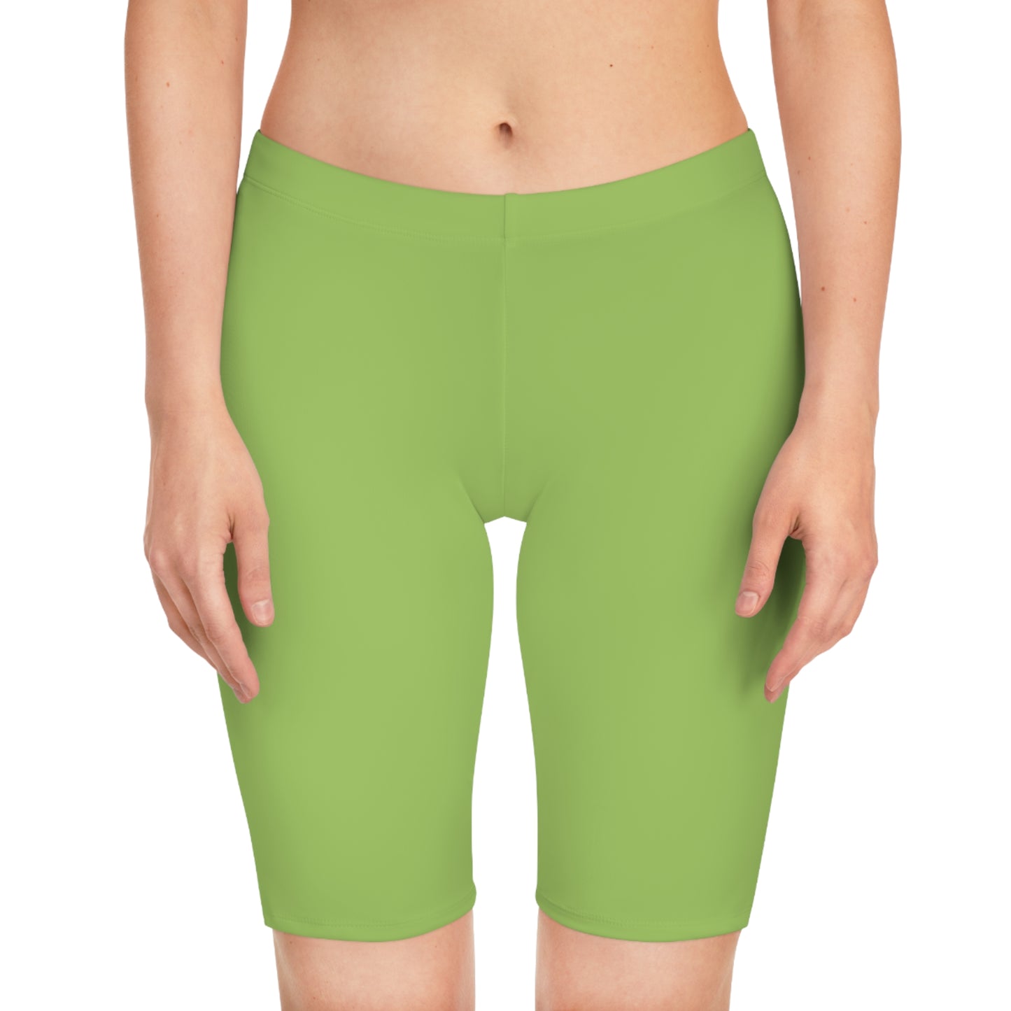 Green Color Biker Shorts, Green Biker Shorts