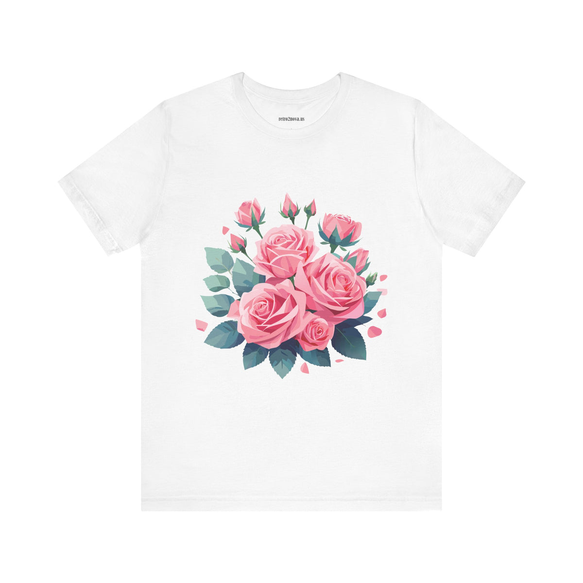Floral Graphic Unisex Cotton Bella+Canvas Tee with Flowers Design ab104