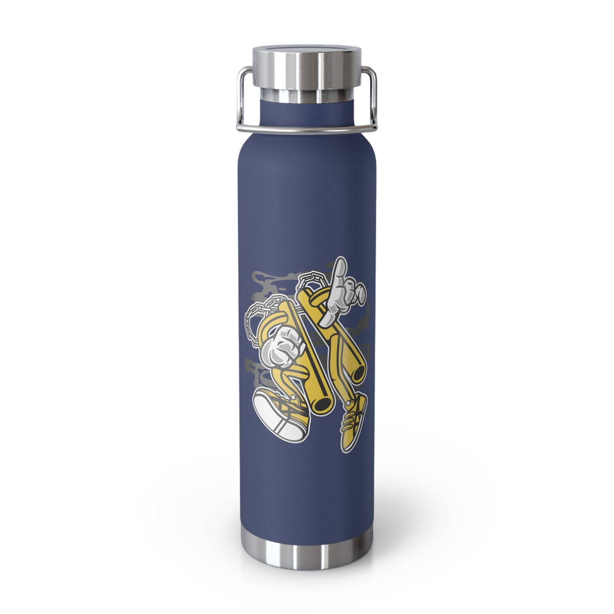 22oz Copper Insulated Water Bottle with Cartoon Design - CV19