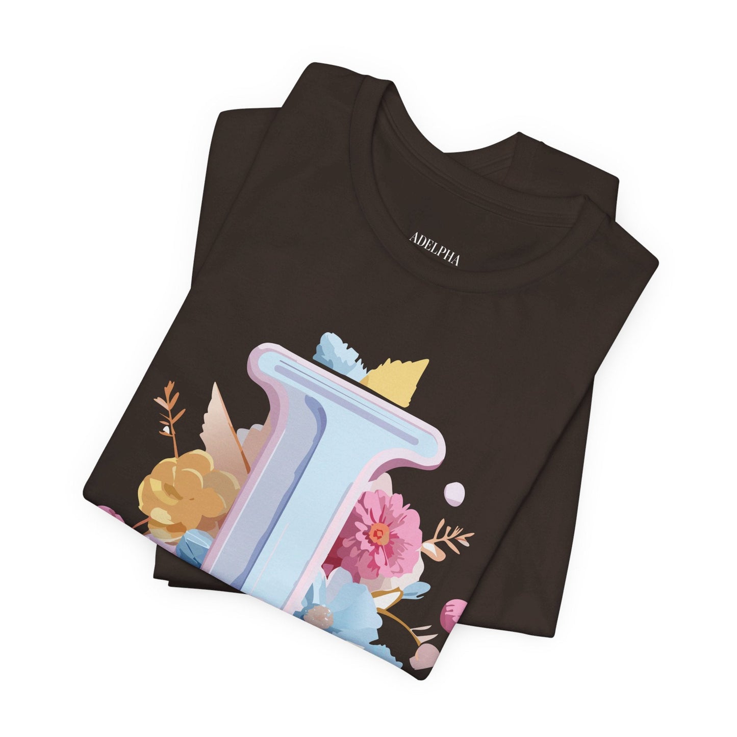 Letter I Shirt Unisex Graphic Tee Vintage Inspired Adelpha Art Design Short Sleeve