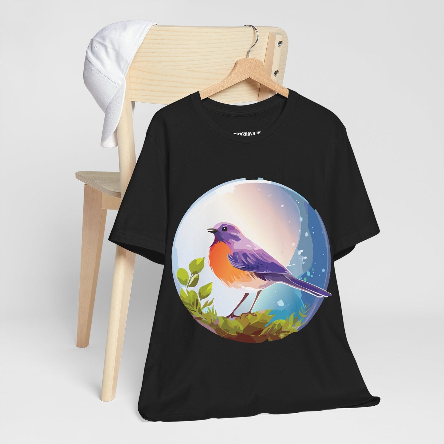 Unisex Animals And Bird Shirt Graphic Cotton T Shirt With Original Retro2Nova Art Premium Short Sleeve Tee