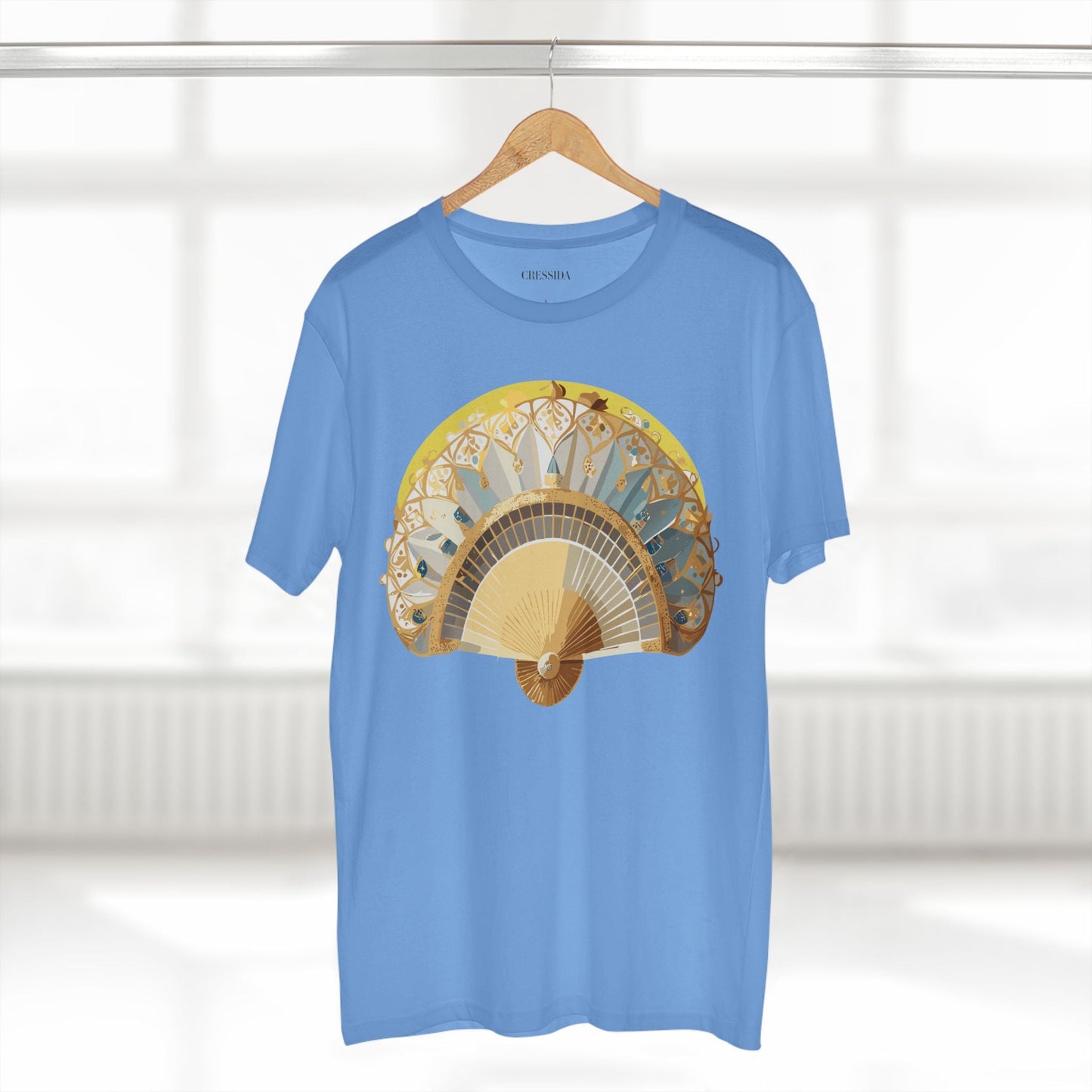 Antique Fan Graphic Design T-Shirt Unisex 100 Cotton Floral Carnival Artwork Tee 19