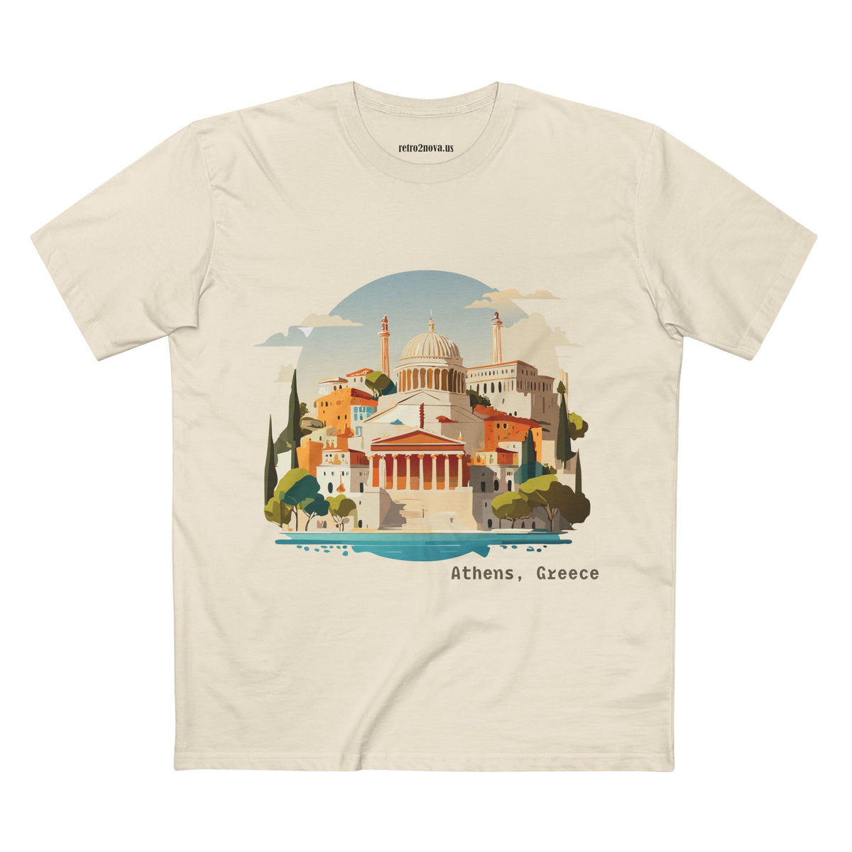 Athens Greece Cityscape T-Shirt | Greek Landmark Illustration
