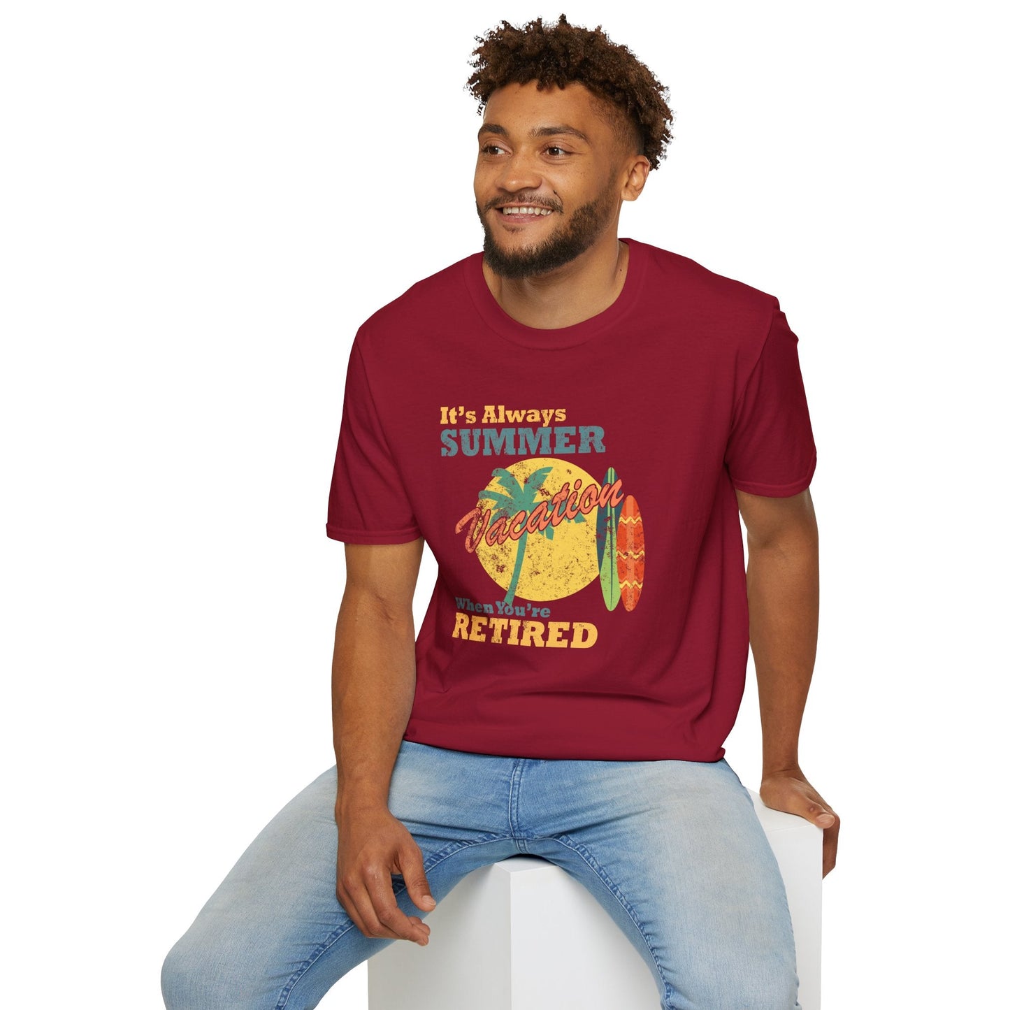 Summer Unisex T Shirt With Art Design Gildan Softstyle 64000 100 Percent Cotton Tee