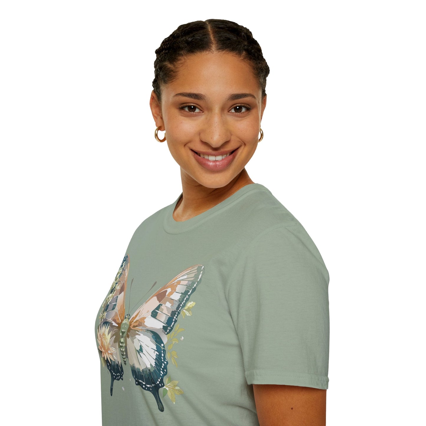 Unisex Butterfly Shirt Monarch Butterfly Tee Softstyle Gildan 64000 100 Cotton Breathable
