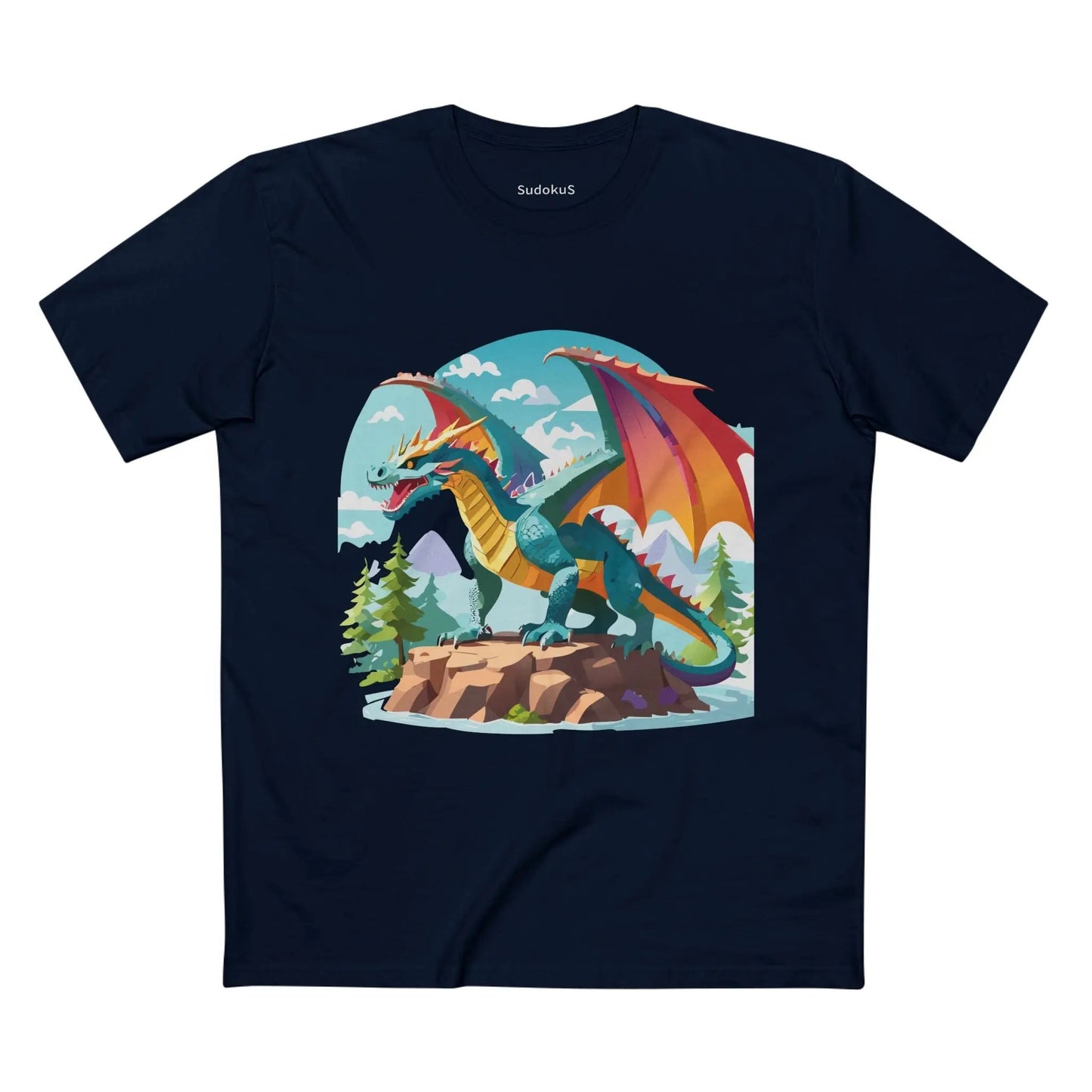 Dragon Graphic Unisex 100 Cotton Staple Tee 29