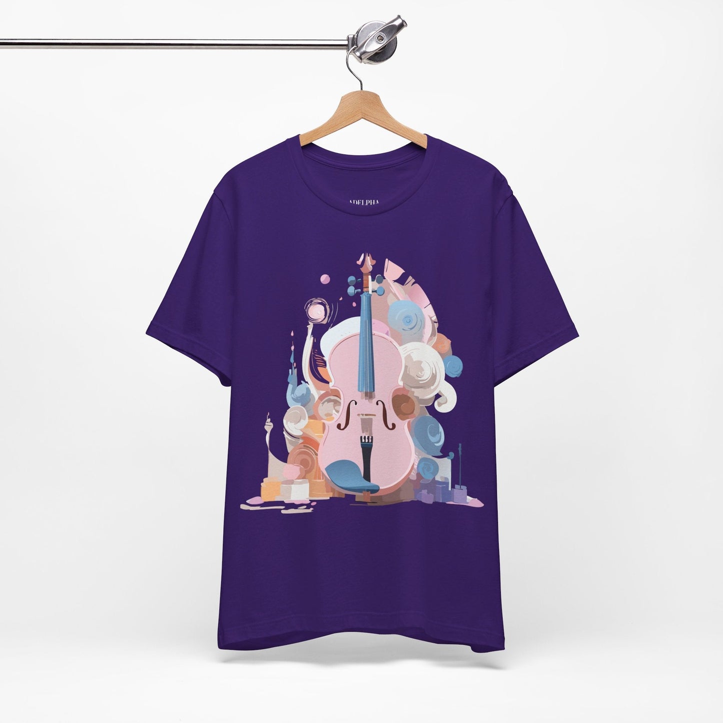 Music T Shirt Unisex Graphic Tee Vintage Inspired Artwork By Adelpha Short Sleeve