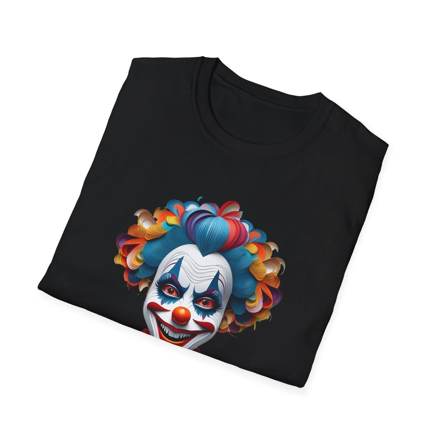 Clown Shirt Unisex T Shirt Short Sleeve Funny Man Circus Tee Gildan Softstyle 64000