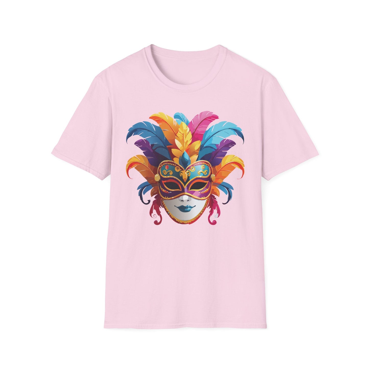 Mask Tee Shirt Unisex Masquerade Design Gildan Softstyle 64000 100 Percent Cotton