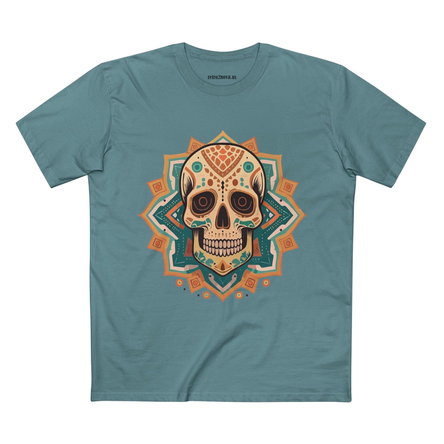 Skull Shirt Unisex Skeleton Tee Premium Cotton With Original Art Design From Retro2Nova Collection