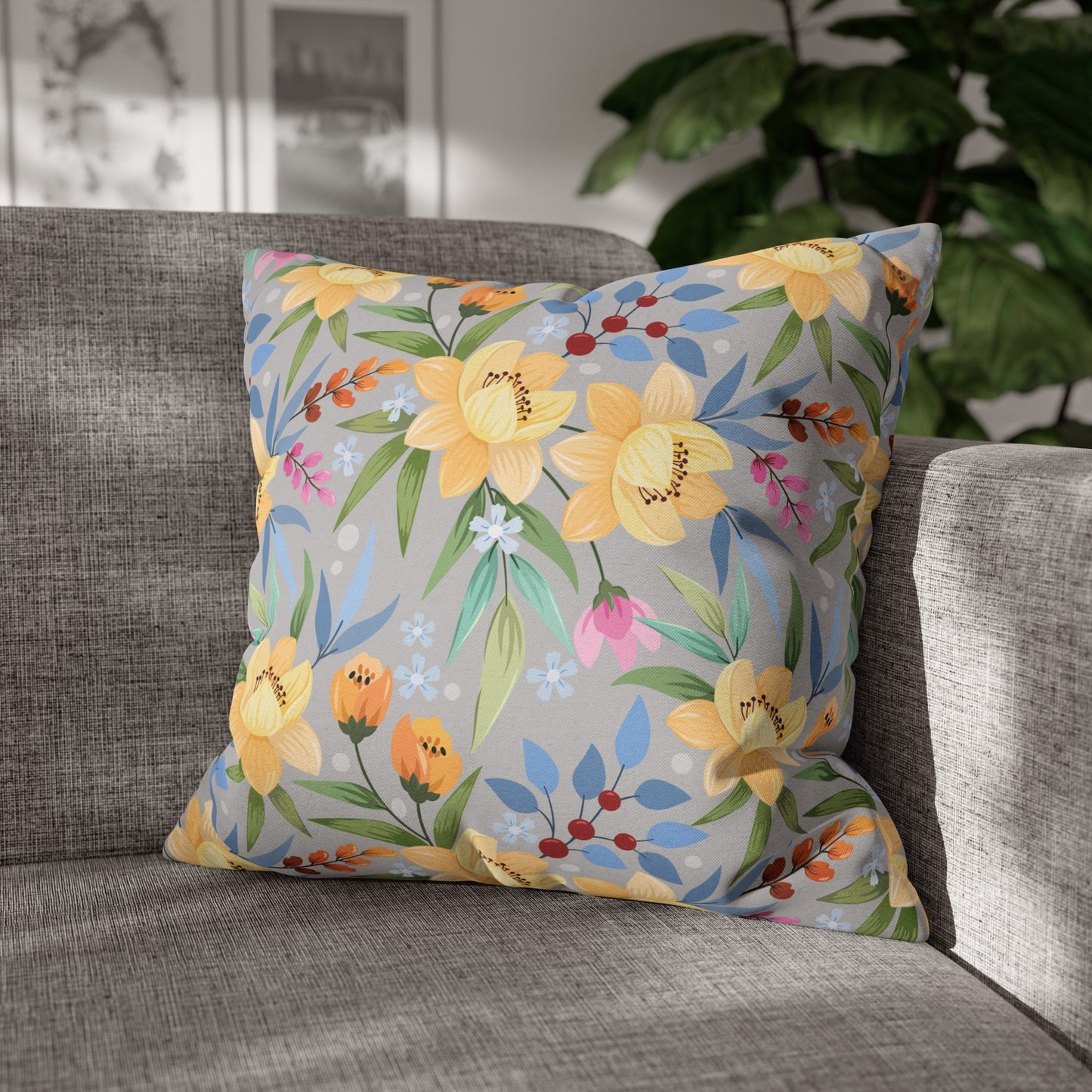 Floral Poly Pillowcase