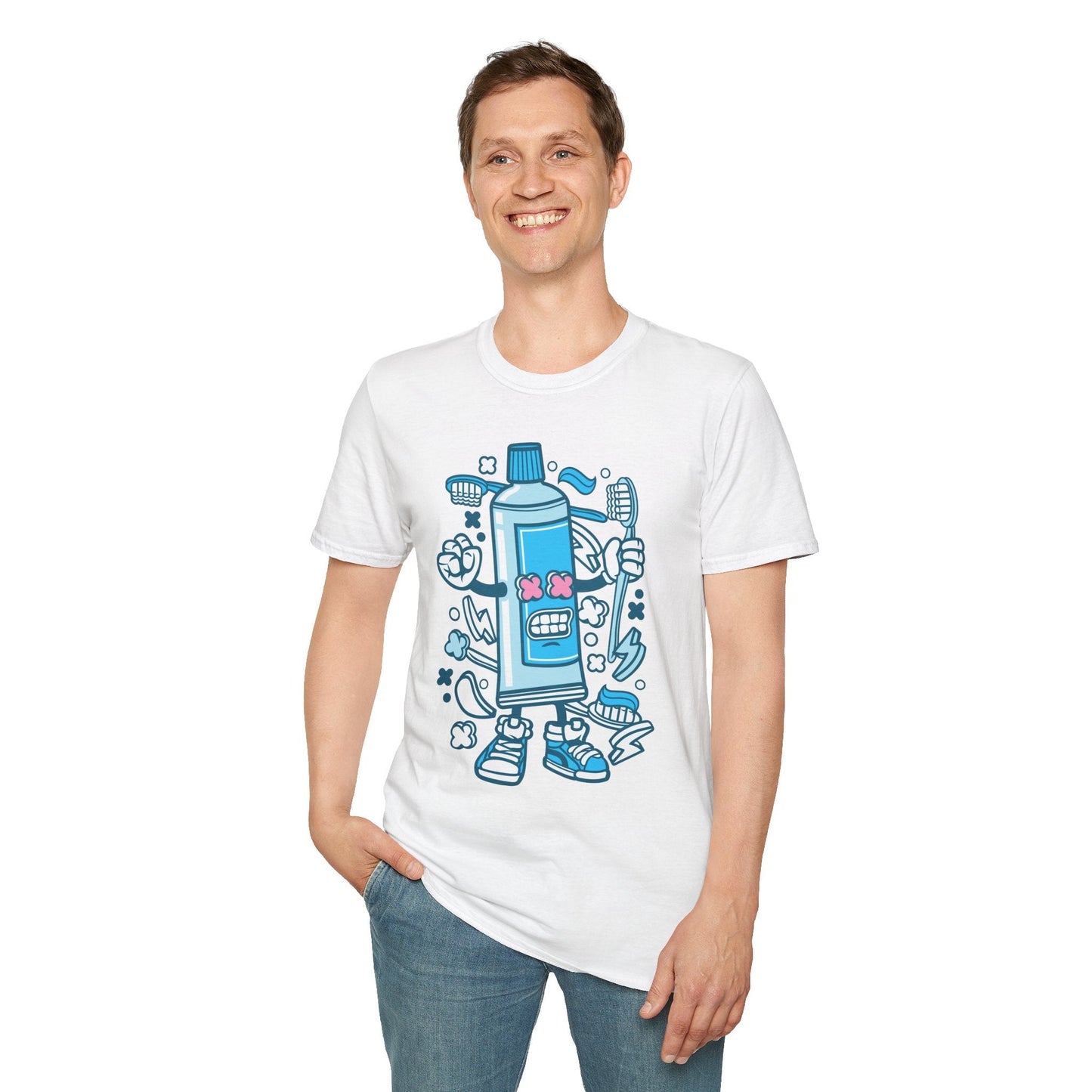 Cartoon Animation T Shirt Unisex Gildan Softstyle 64000 Tee With Fun Art Design Artwork