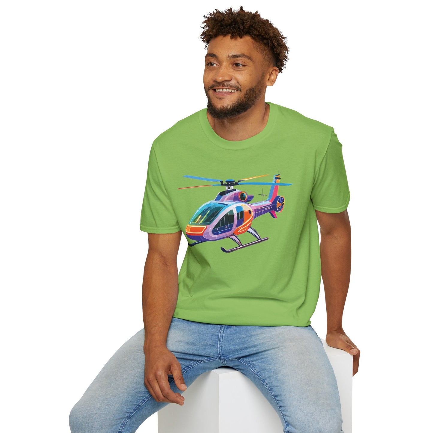 Chopper Helicopter Shirt Unisex T Shirt Softstyle 64000 100 Percent Ring Spun Cotton