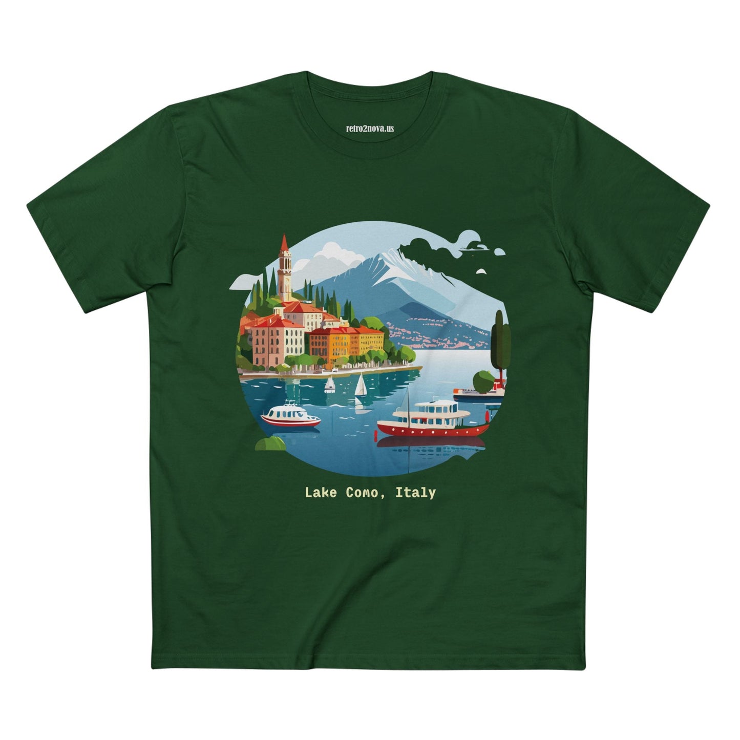 Italy Travel Shirt Unisex Premium Cotton Tee With Original Art Design From Retro2Nova TT73