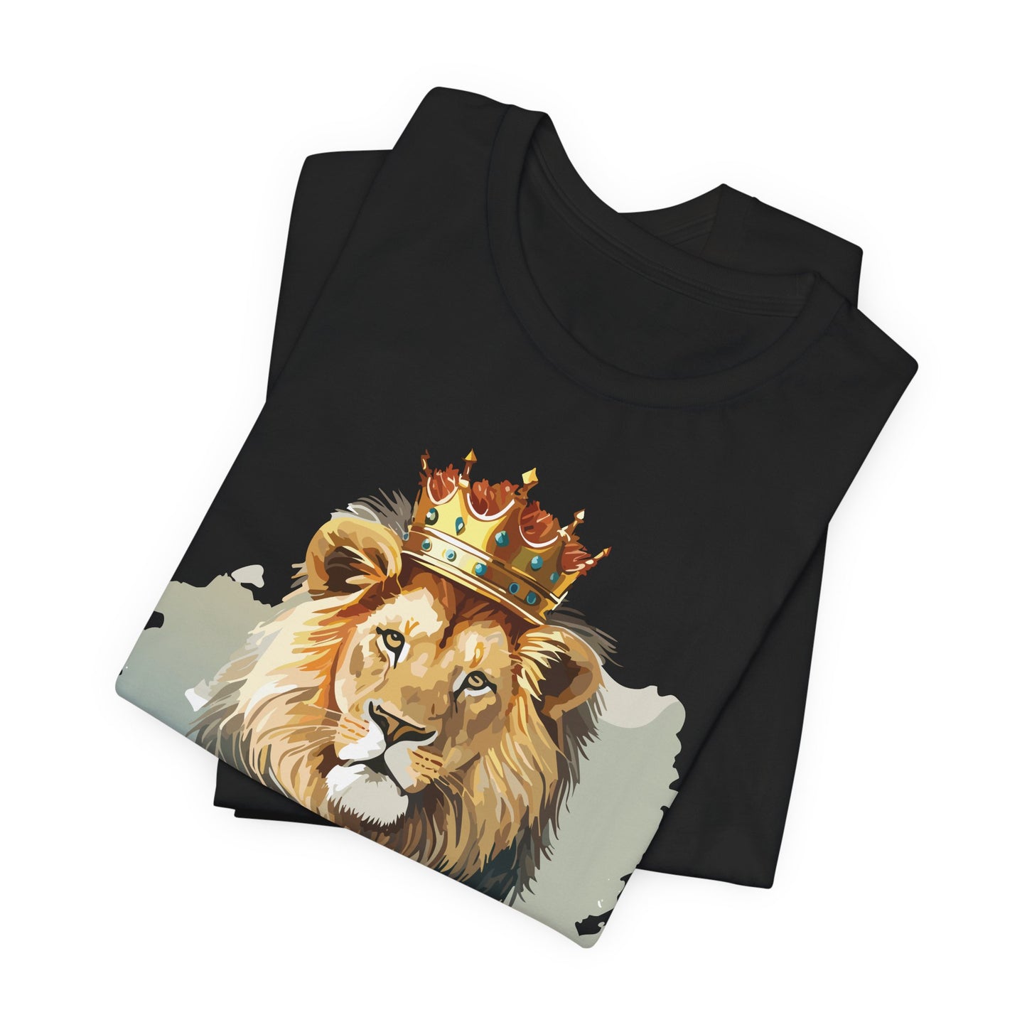 Majestic Lion Crown T-shirt, Animal Shirt, Lion Tee, Unisex Top, Birthday Gift, Shirt with Animal design