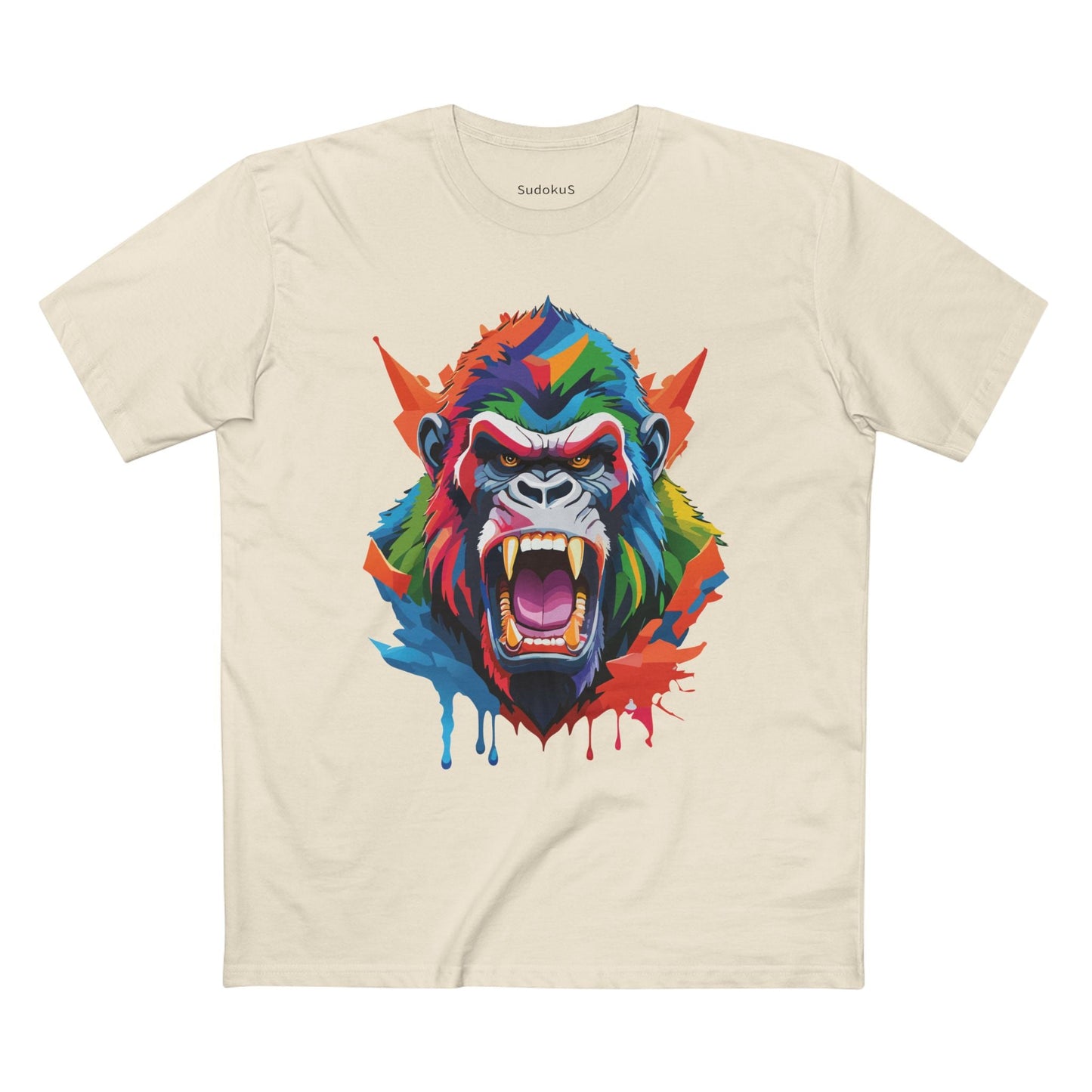 Gorilla Graphic Unisex 100 Cotton Staple Tee with Animal Design Artwork 9