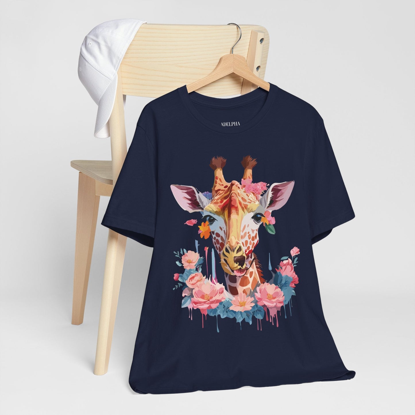 Giraffe Graphic Unisex 100 Cotton Vintage Animal Art T-Shirt 2