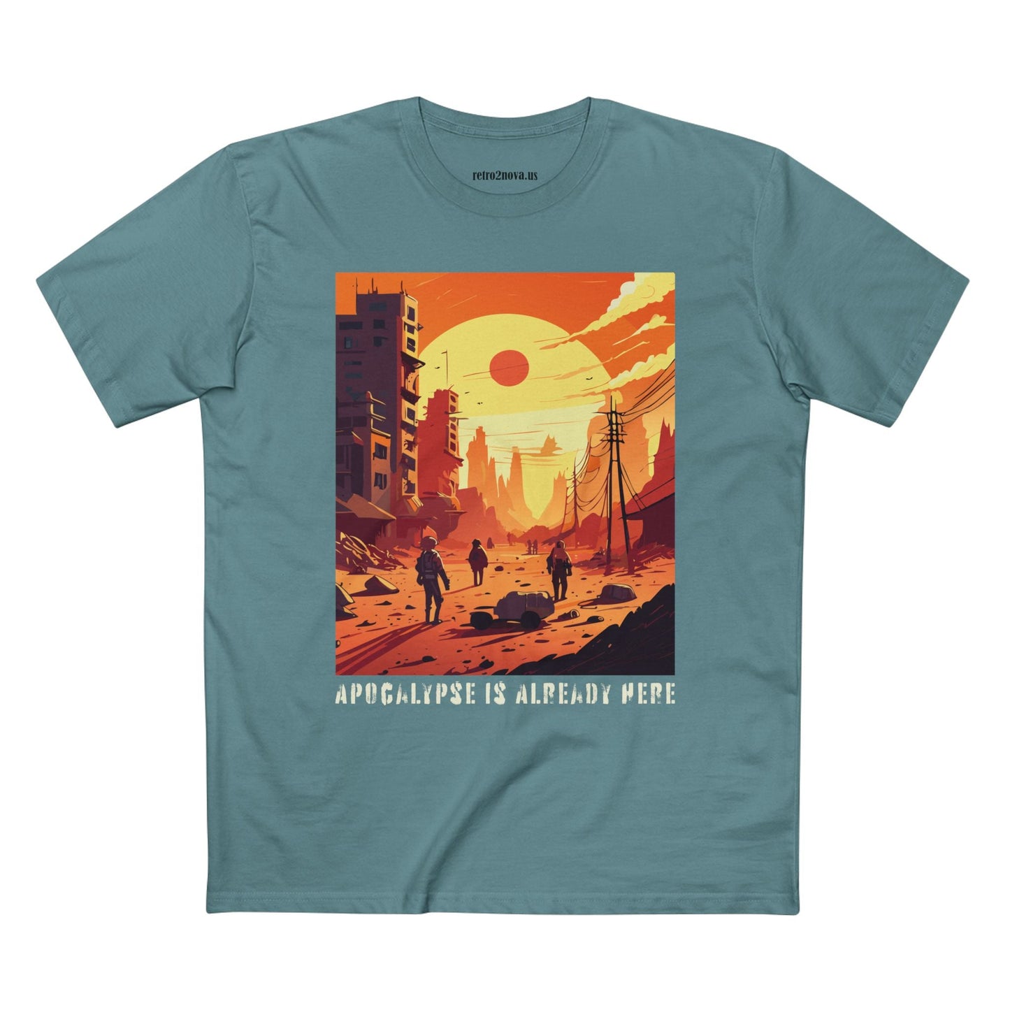 Cataclysm Doomsday Unisex Premium Cotton Tee With Original Art Design From Retro2Nova Collection