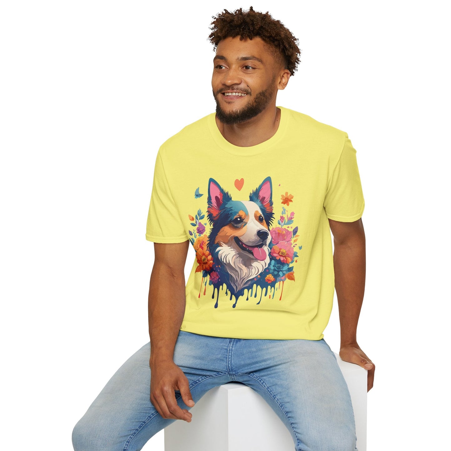 Animal Print Dog Shirt Unisex Softstyle Cotton Tee For Pet Lovers