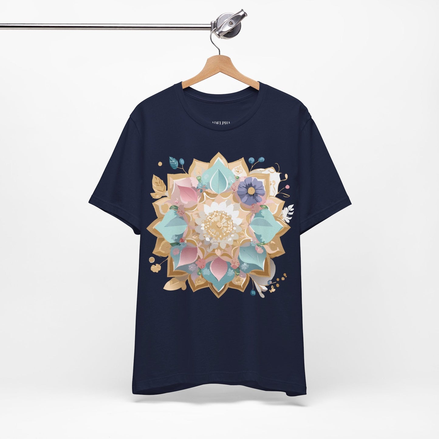 Mandala Graphic Unisex 100 Cotton Vintage Floral Artwork Tee 16