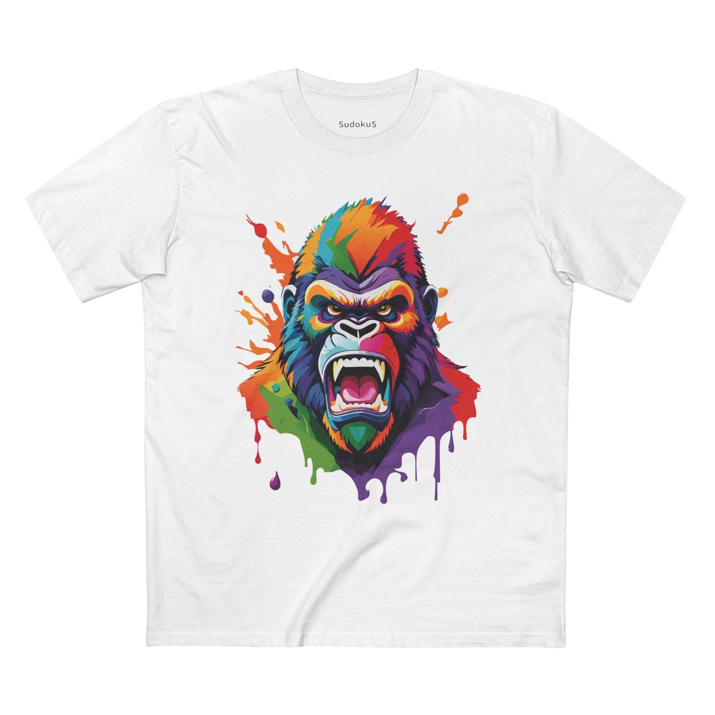 Gorilla Graphic Unisex 100 Cotton Staple Tee with Animal Design Artwork 8