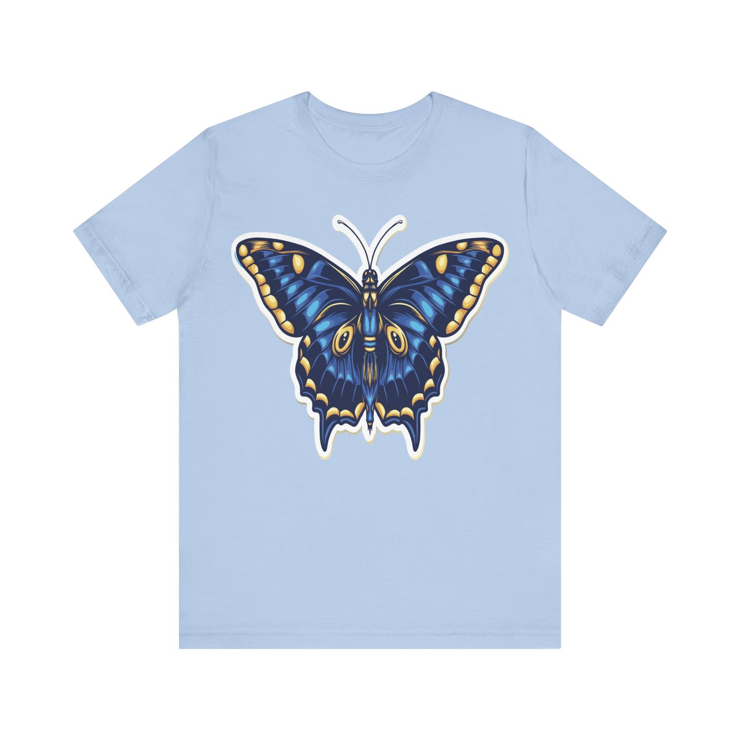 Cotton Tee Shirt with Butterfly Prints