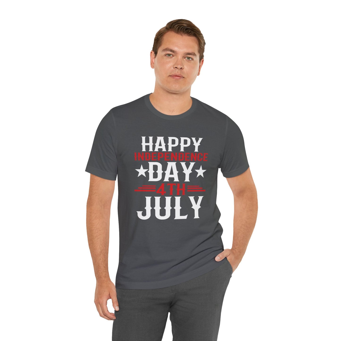 Happy Independence Day Graphic Unisex Cotton T-Shirt 016