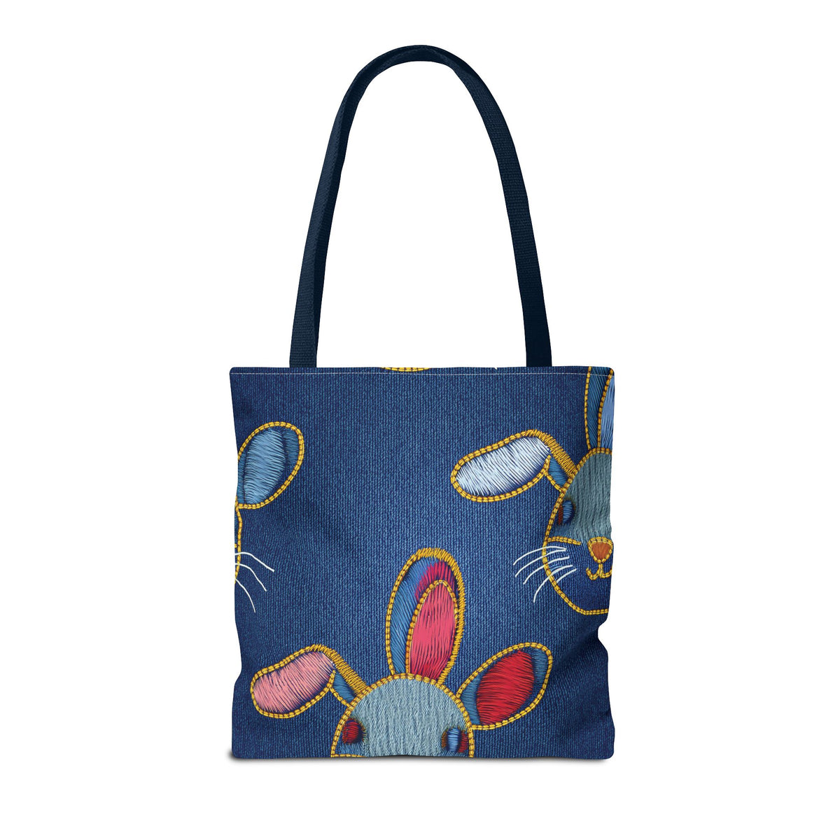 Denim Fabric Imitation Print Unisex Canvas Bag Poly Spun 3 Sizes Tote Bag 192