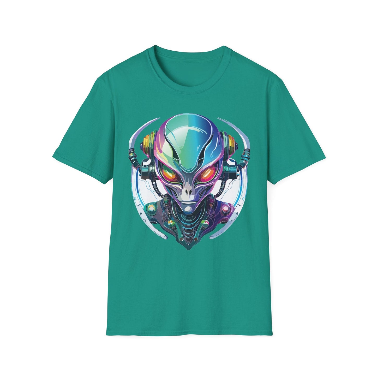 Alien Graphic Unisex Cotton Softstyle UFO Artwork Tee 3