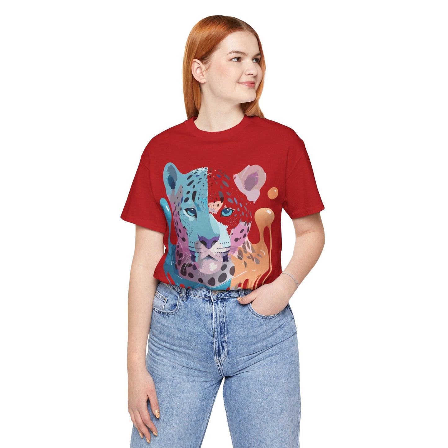 Cheetah Graphic Unisex 100 Cotton Artwork Tee 7