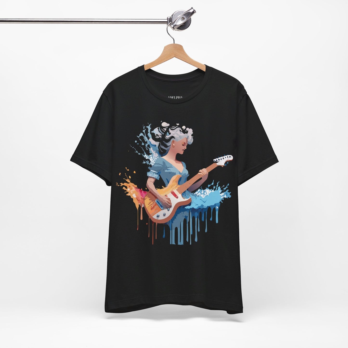 Music Graphic Unisex 100 Cotton Vintage Art with Musical Elements Tee 47