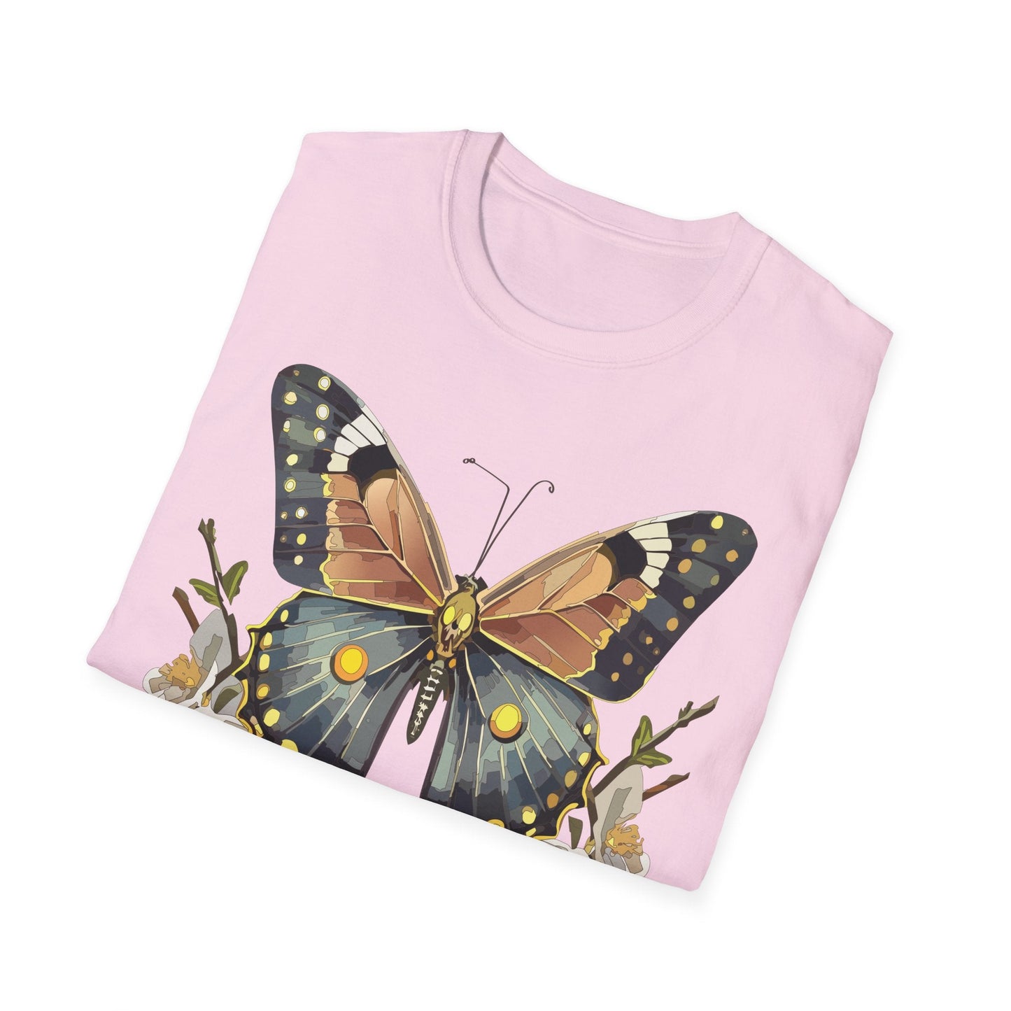 Butterfly Shirt Unisex Gildan Softstyle T Shirt Monarch Butterfly Tee 100 Percent Ring Spun Cotton