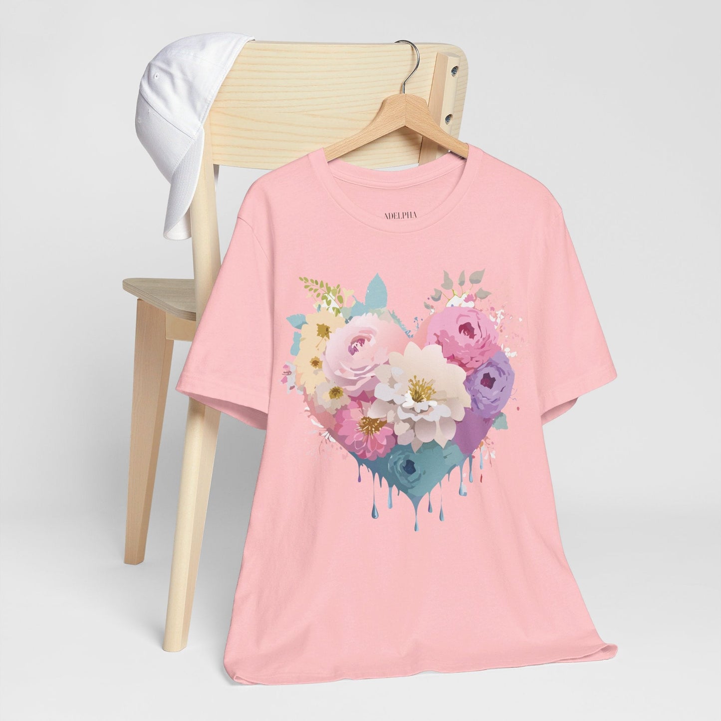 Valentine Graphic Tee Unisex Short Sleeve Shirt With Adelpha Vintage Artwork Design