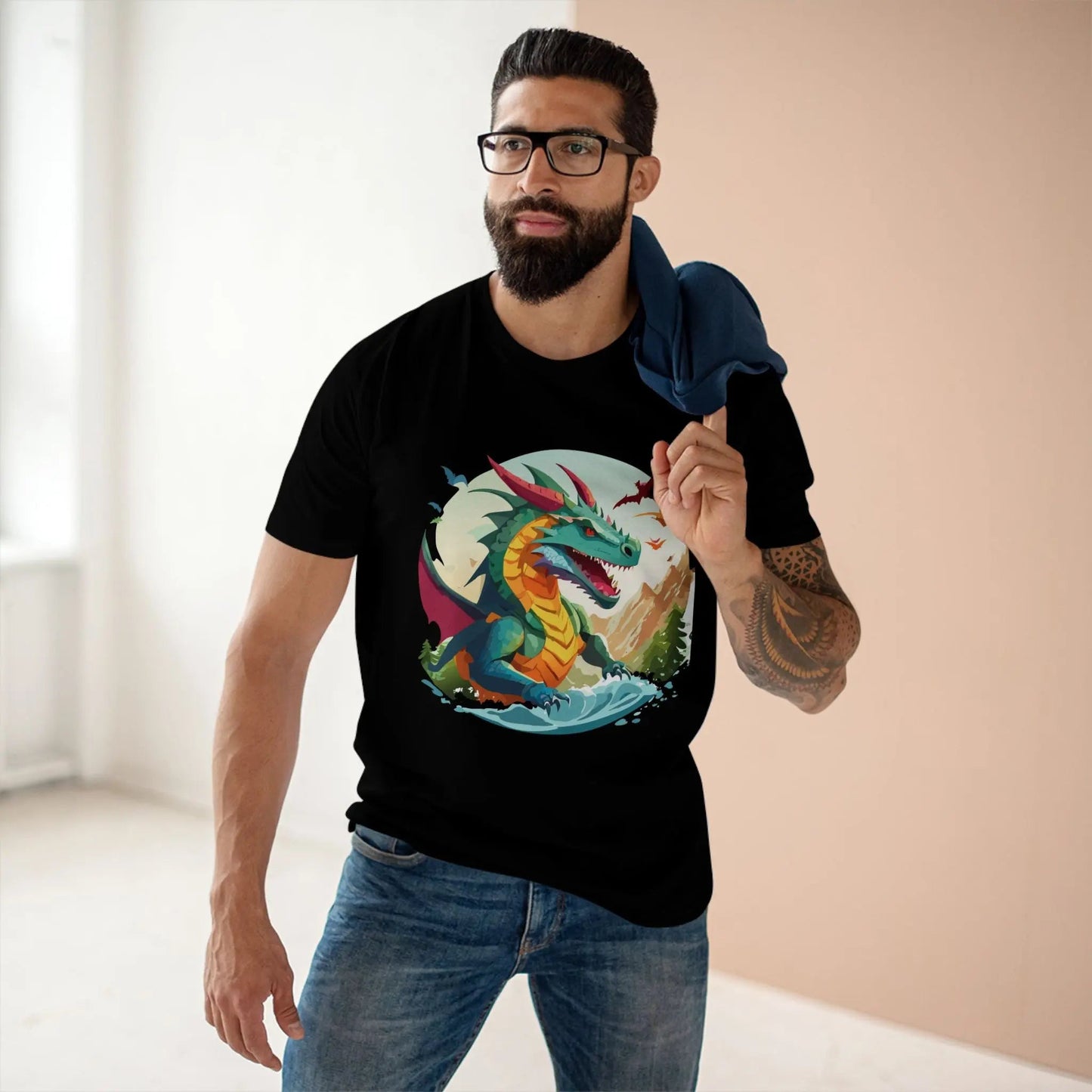 Dragon Graphic Unisex 100 Cotton Staple Tee 26