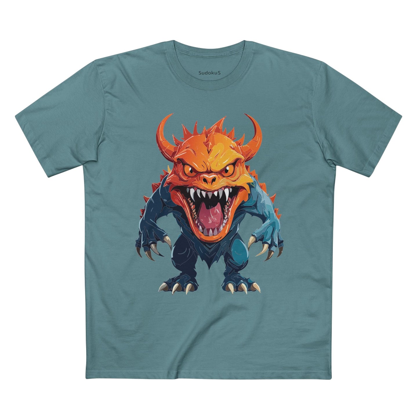Cartoon Monsters Graphic Unisex 100 Cotton Staple Tee 27