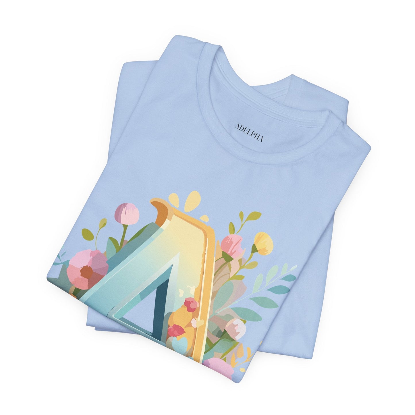 Letter A Shirt Graphic Tee Unisex Vintage Inspired Adelpha Art Jersey Short Sleeve