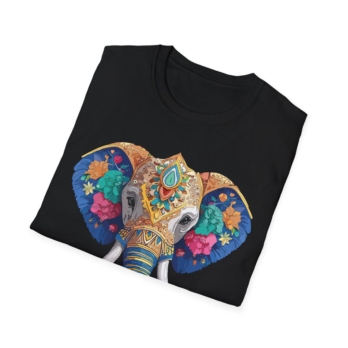 Elephant T Shirt Unisex Gildan Softstyle 64000 100 Percent Cotton Graphic Animal Tee