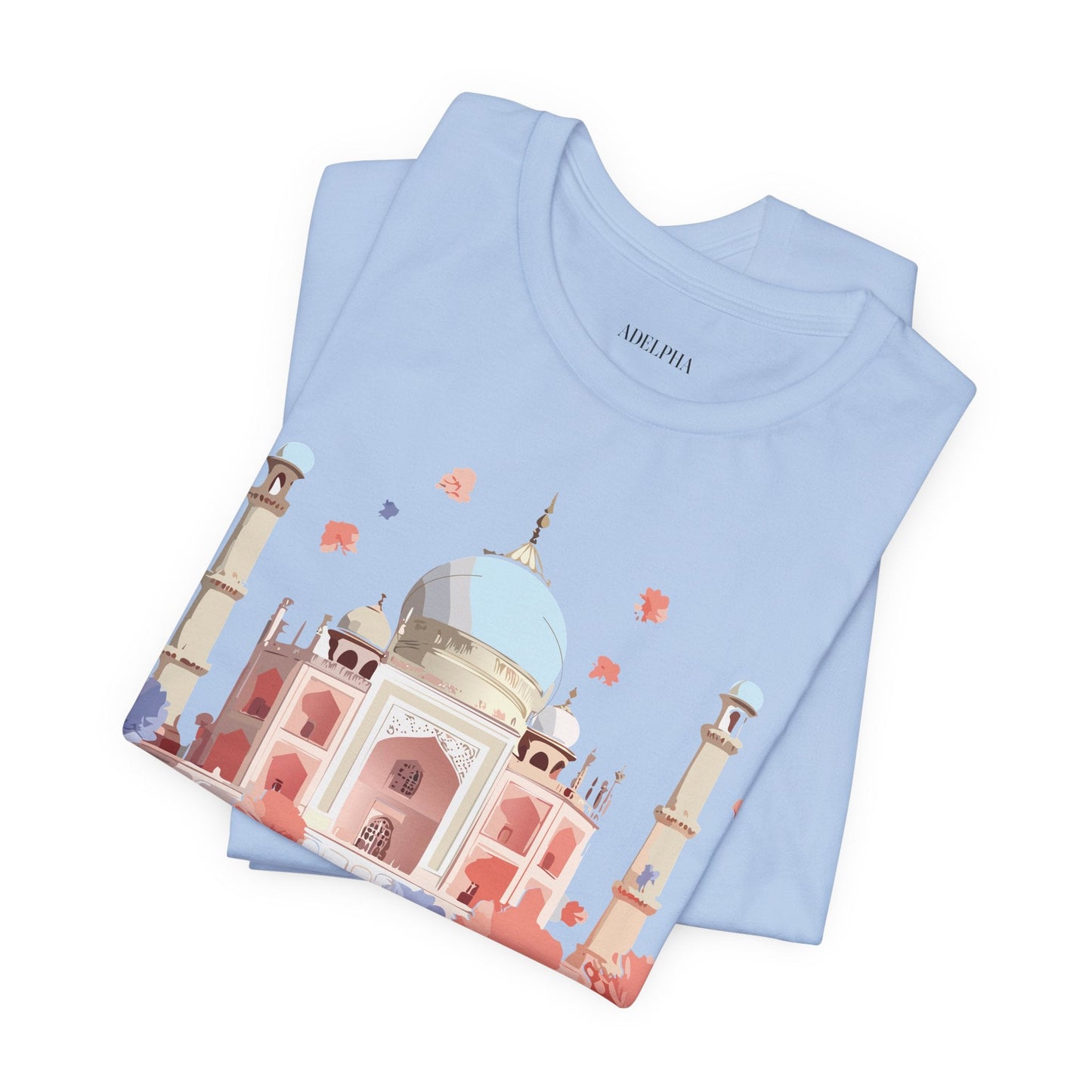 Unisex Taj Mahal Graphic Tee Vintage Inspired Shirt By Adelpha Art Design Collection